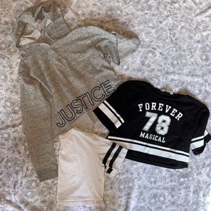 ✨ 3 girls crop shirts